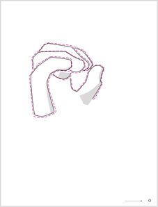 O character of the finger alphabet